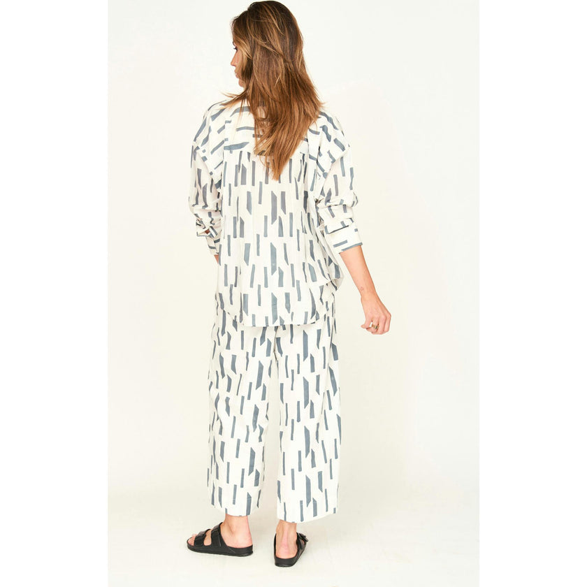 Kyoto Shirt in White Rainfall