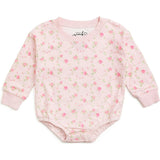 Pink Rose Long Sleeve Romper