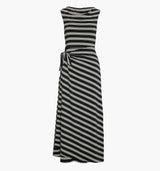 The Jayne Dress - Black/Ivory Stripe