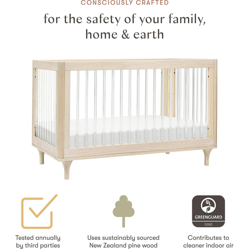 Lolly 3-In-1 Convertible Crib With Toddler Bed Conversion Kit