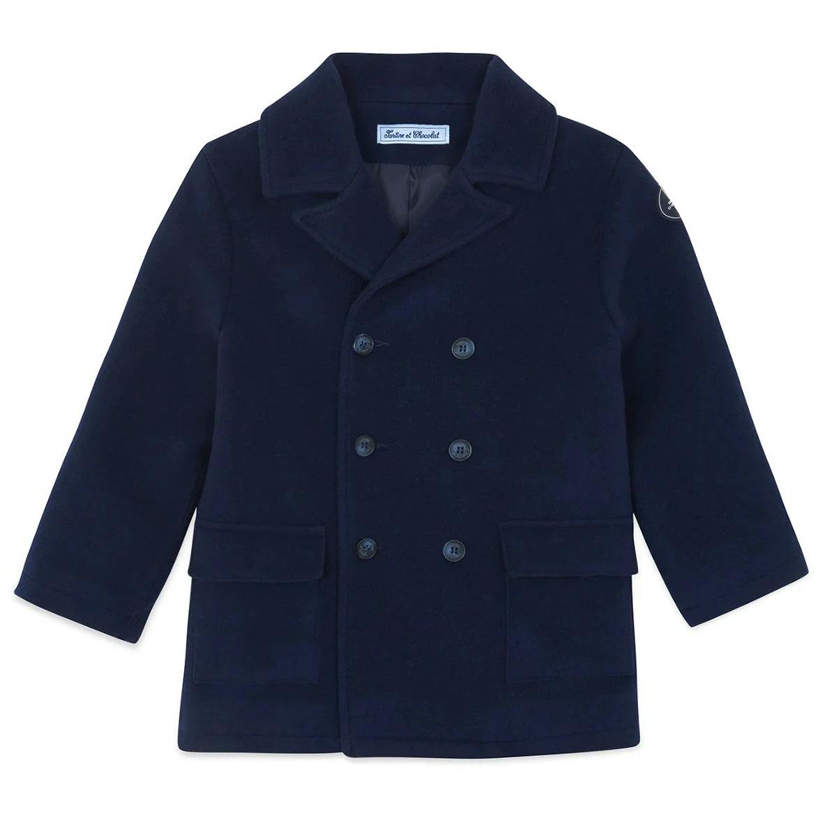 TARTINE ET CHOCOLAT Classic Baby Pea Coat - Marine