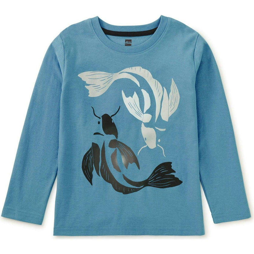Koi Yin Yang Graphic Tee, Blue