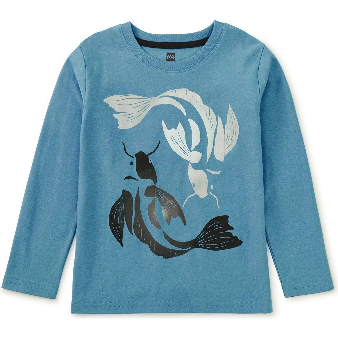 Koi Yin Yang Graphic Tee, Blue