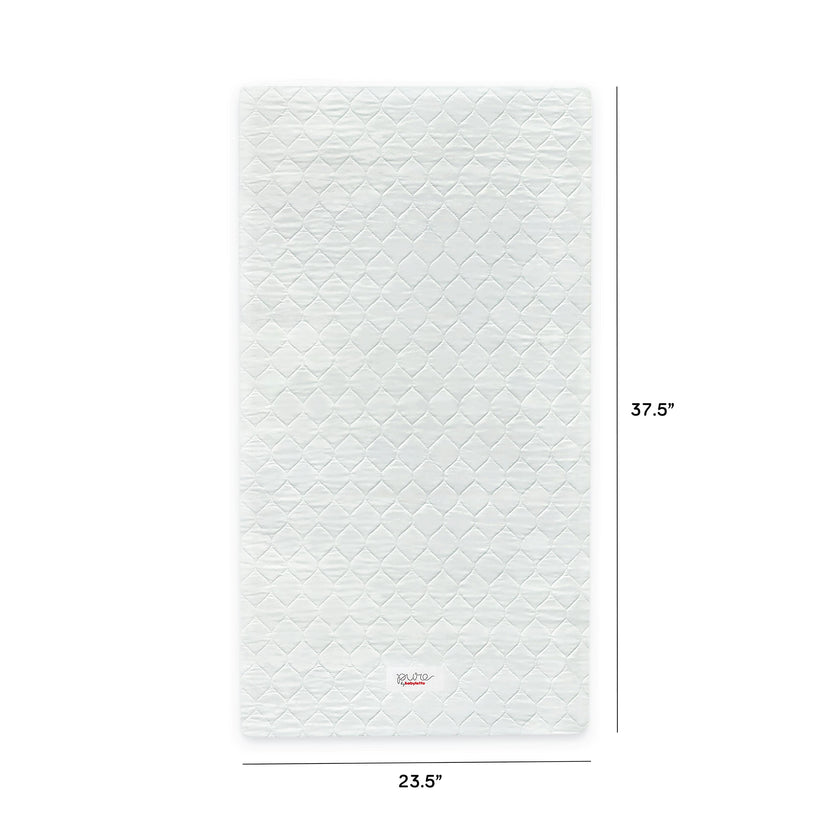 Pure Core Mini Crib Mattress w/ Hybrid Quilted Waterproof Cover (Lightweight)