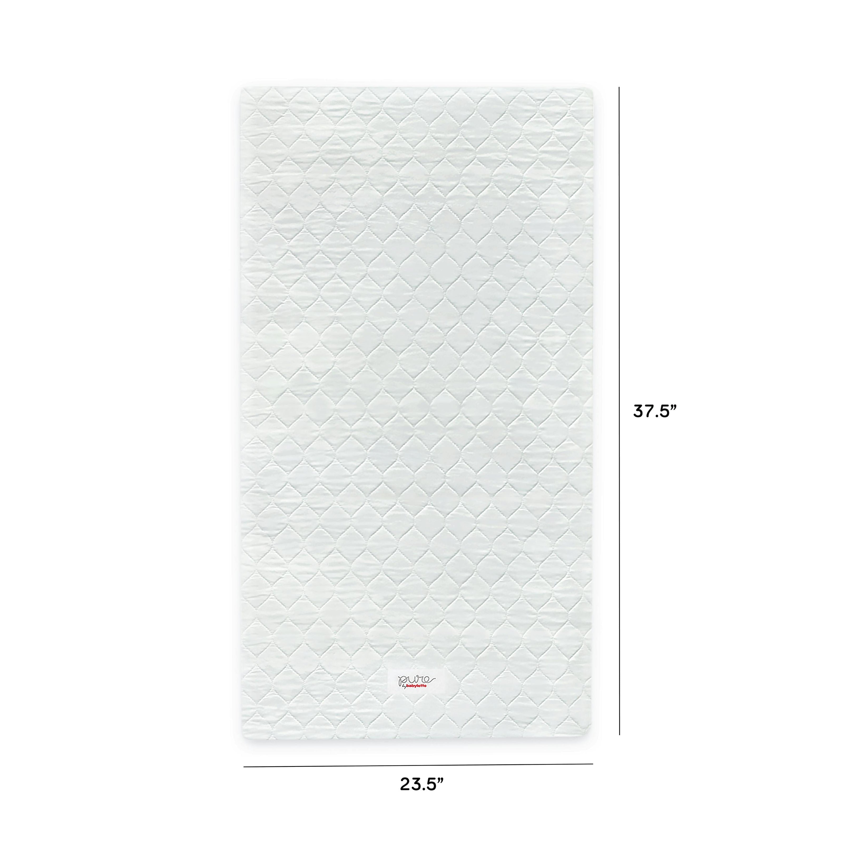 Pure Core Mini Crib Mattress w/ Hybrid Quilted Waterproof Cover (Lightweight)