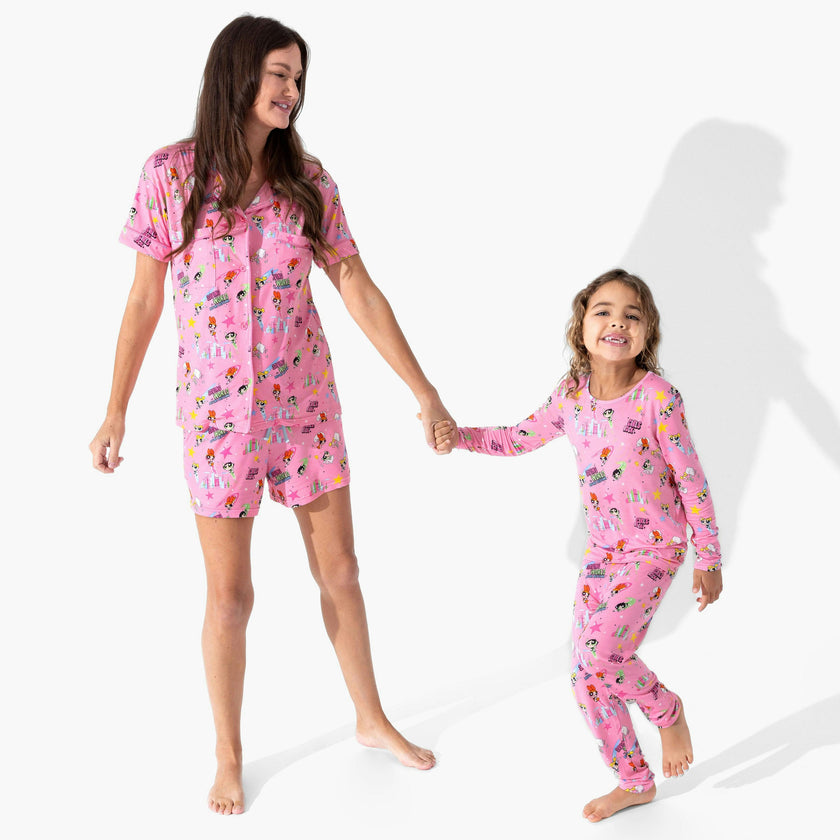 Powerpuff Girls Saving Bedtime Bamboo Women's Pajama Short Set