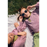 children's cotton sweater - blush hearts