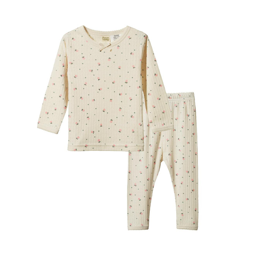Pointelle Long Sleeve Pajamas Set