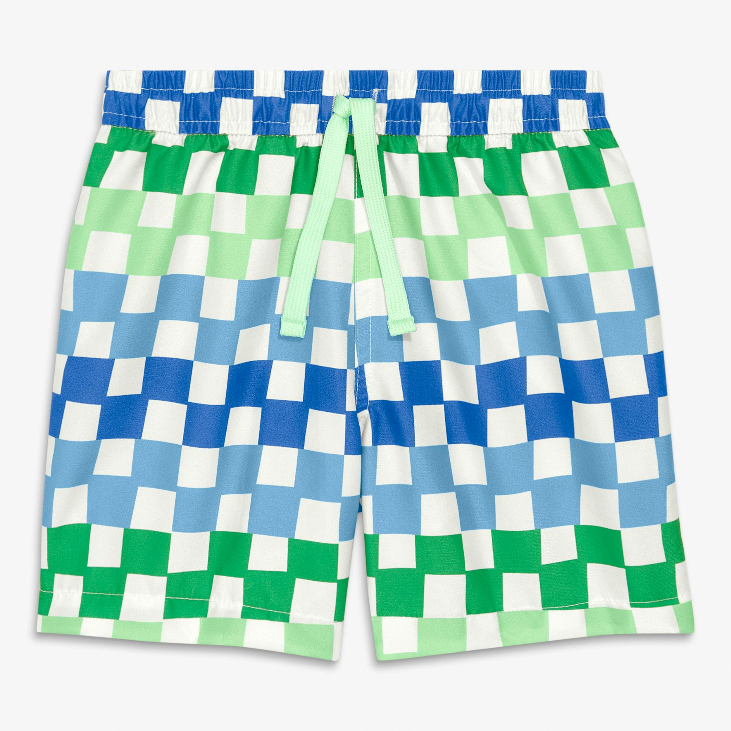 Kids swim trunk in check