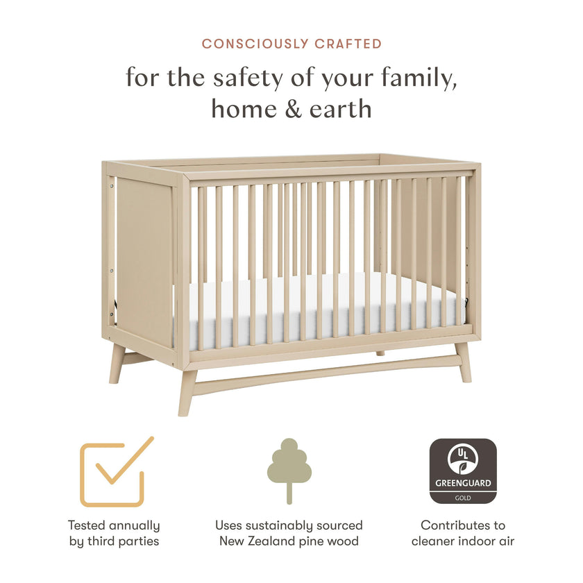 Babyletto Peggy 3-in-1 Convertible Crib with Toddler Bed Conversion Kit