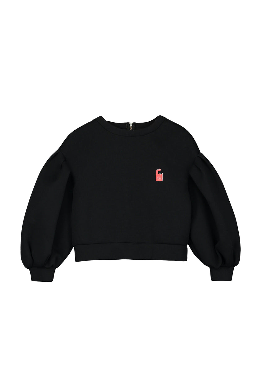 Doll Balloon Sweatshirt Black
