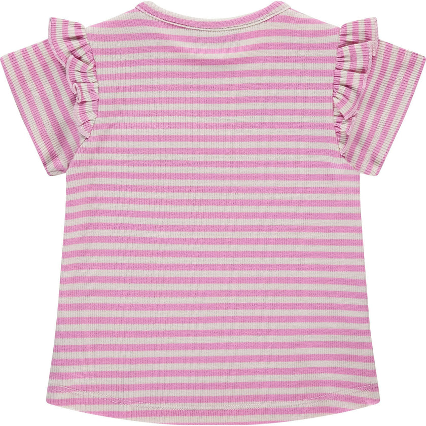 Ruffle Accent Short Sleeve Top