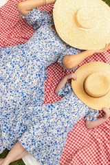 Madeline Dress in Ditsy Cobalt Floral