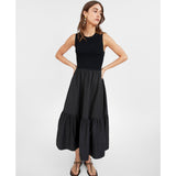 Women's Crew Neck Josephina Dress, Black