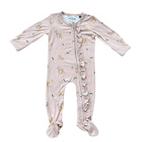 Footie Romper Lavender Cloud Checkered