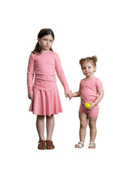 Ribbed Short Panel Skirt