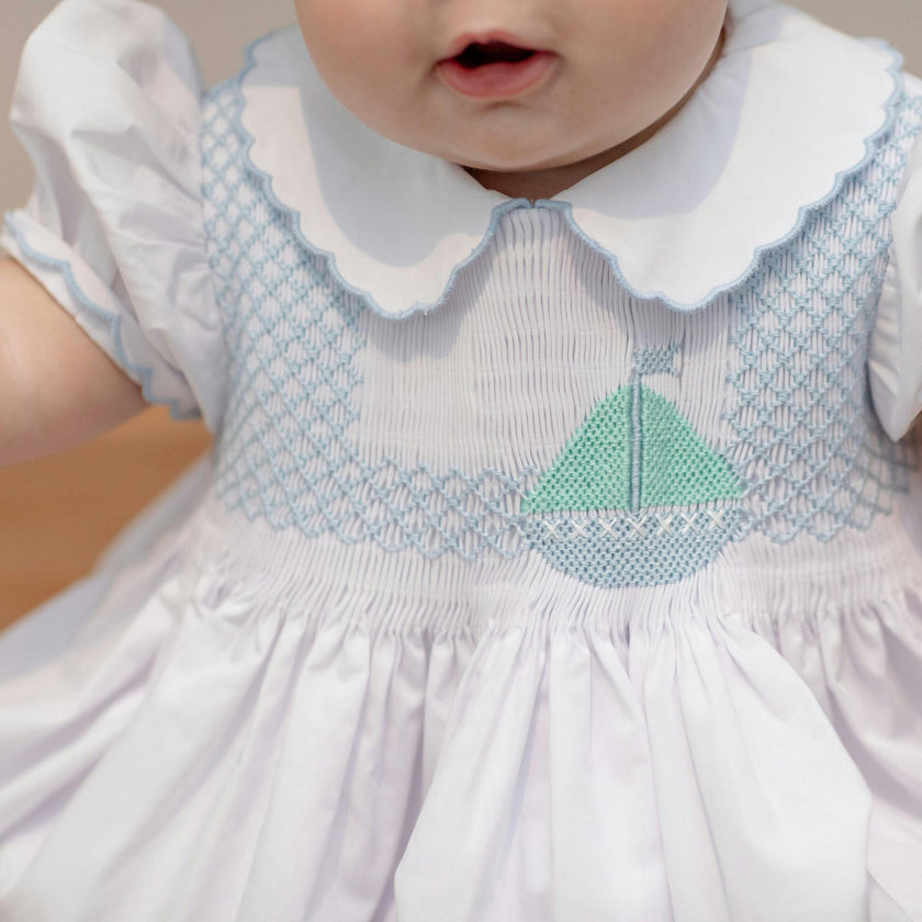 Eloise Bubble in Smocked Sailboats