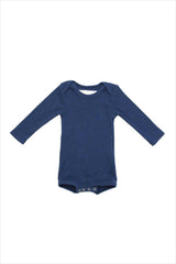 Long Sleeve Crawler w/ Snaps Navy