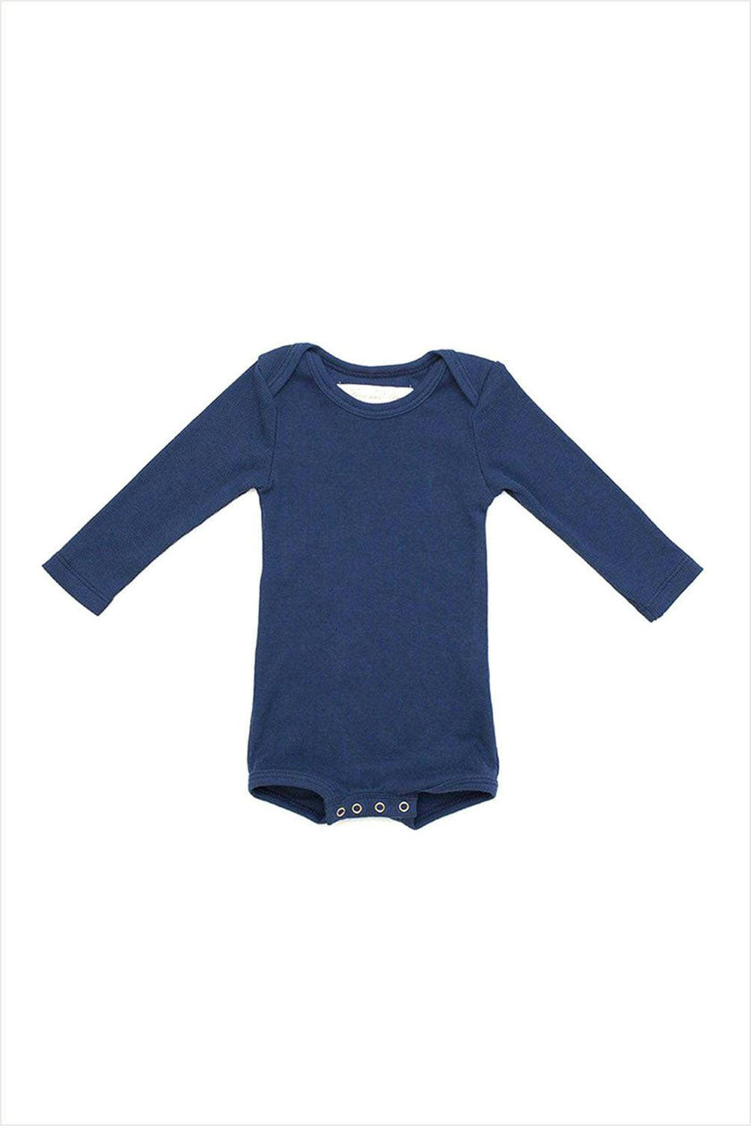 Long Sleeve Crawler w/ Snaps Navy