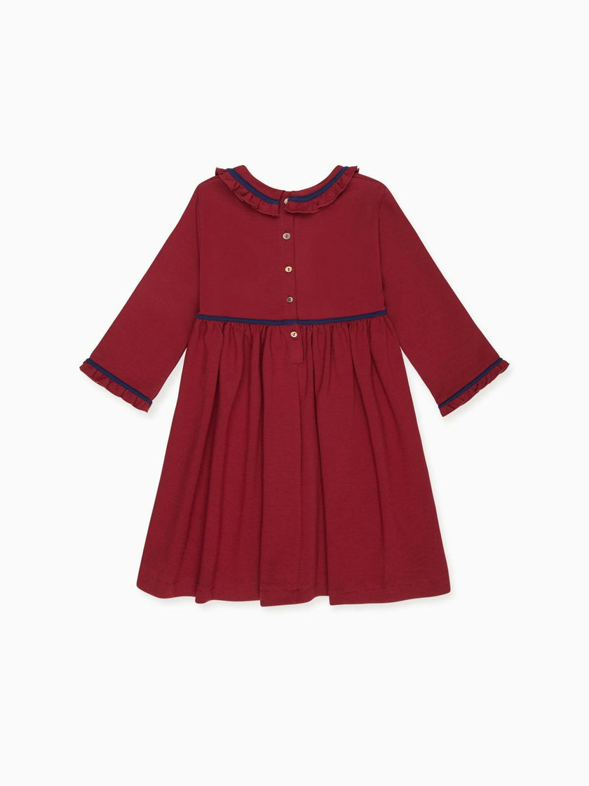 Burgundy Eviana Girl Dress