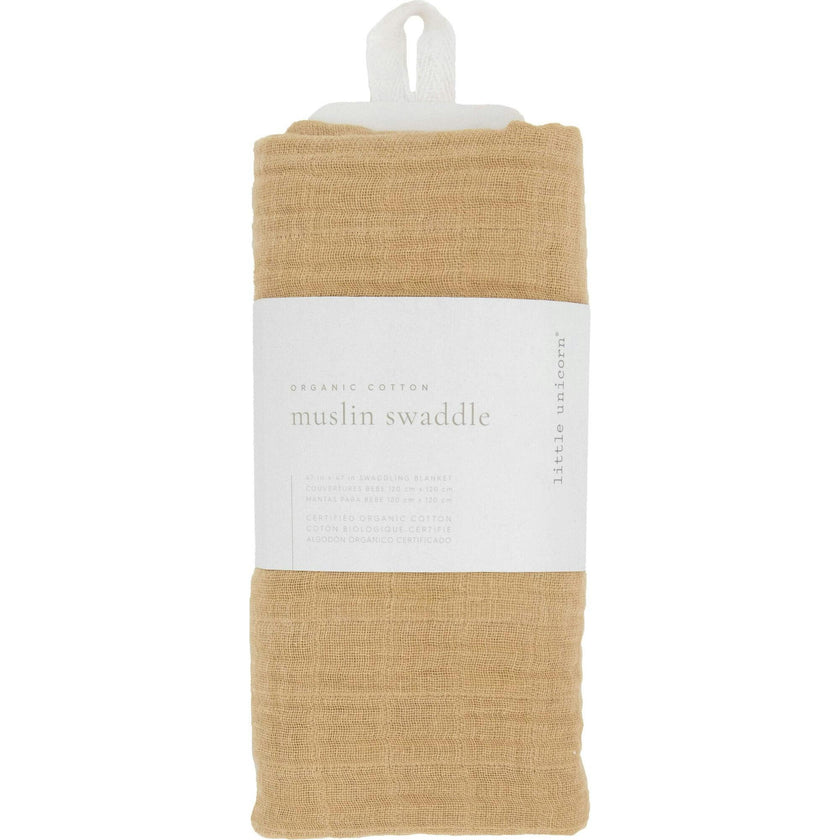 Organic Cotton Muslin Swaddle Blanket - White Sage