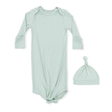 Solid Cameo Green - Knotted Gown and Hat