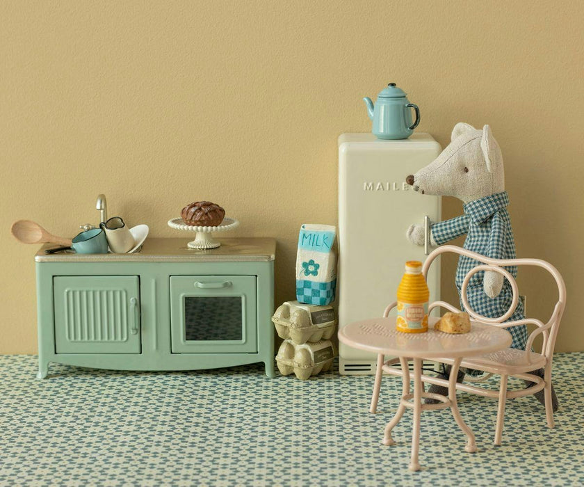 Café set, Mouse, Big - Pale pink