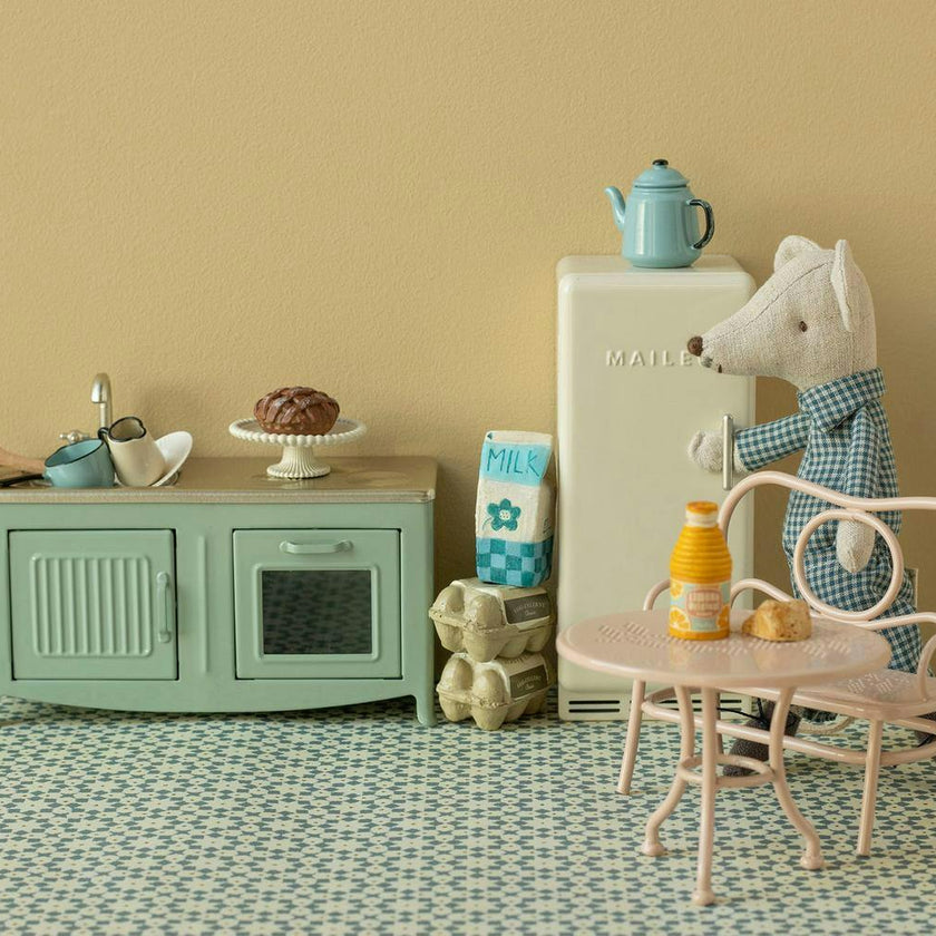 Café set, Mouse, Big - Pale pink