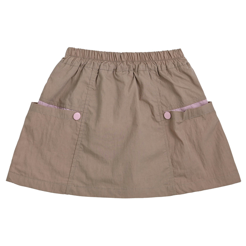 Pink Skirt with Pocket Trim