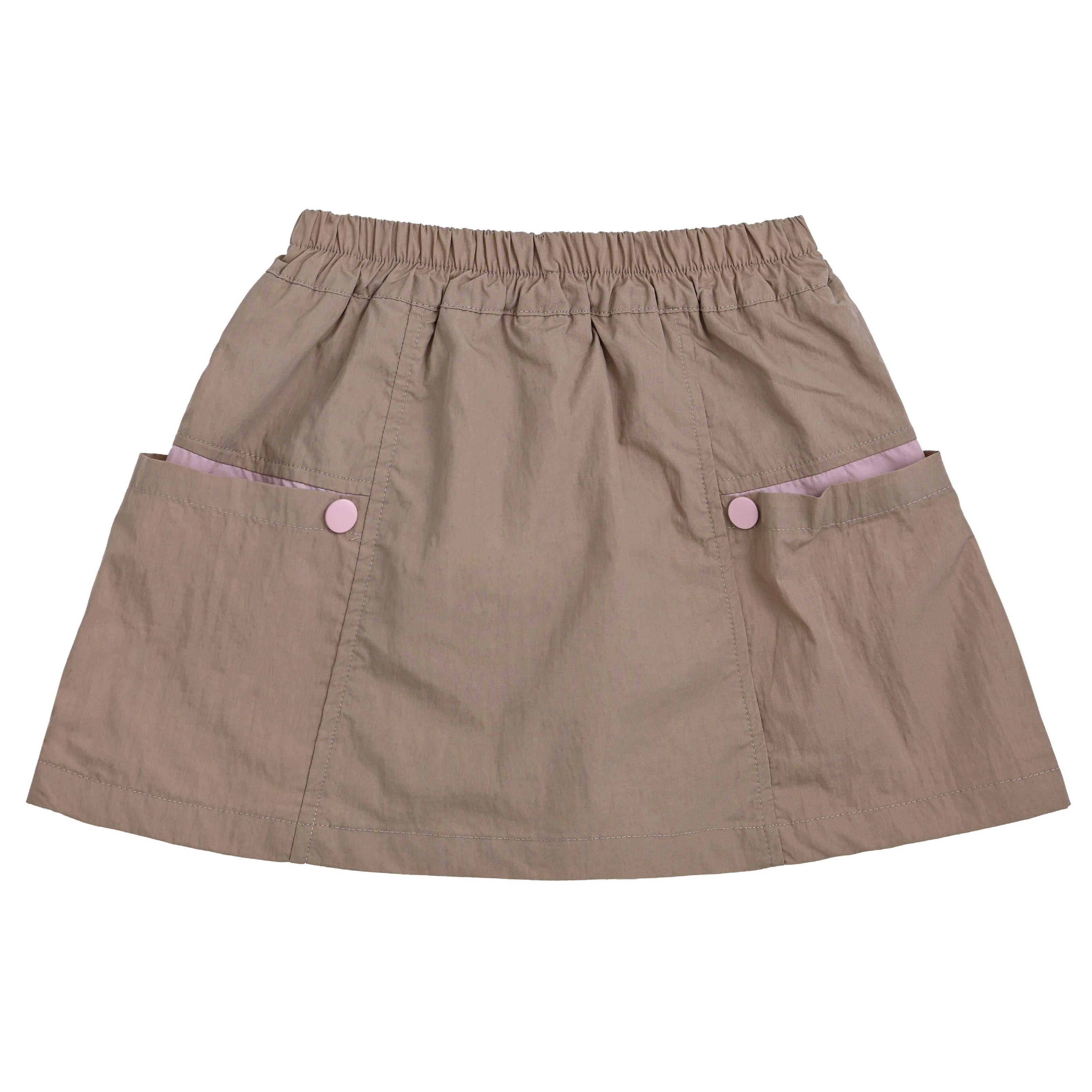Pink Skirt with Pocket Trim