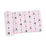 Megan's Bowtiful Hockey Stripe - Swaddle Blanket