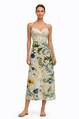 Lauren Multi Floral Daisy Midi Dress