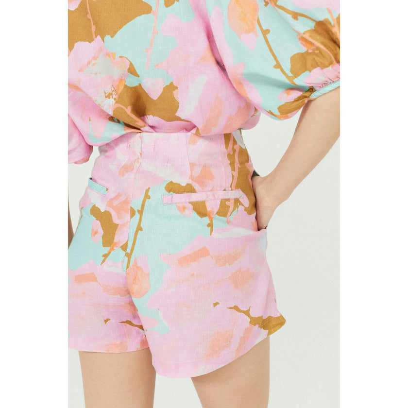 Frida Linen Shorts - Aquarela