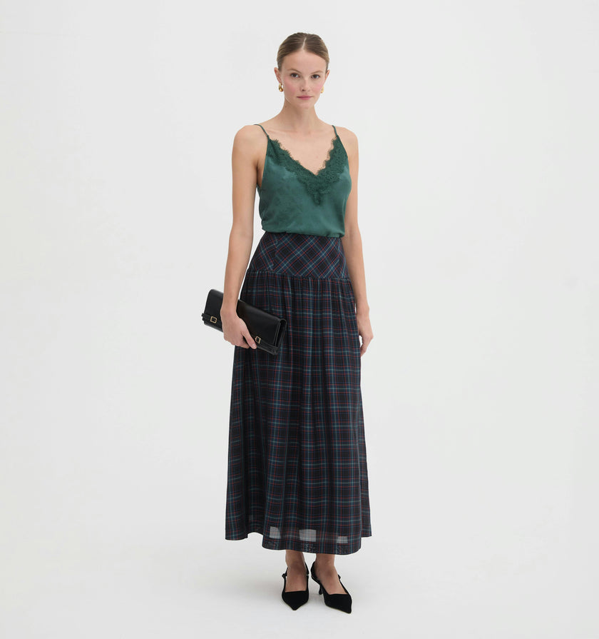 The Kate Midi Skirt - Jewel Tartan