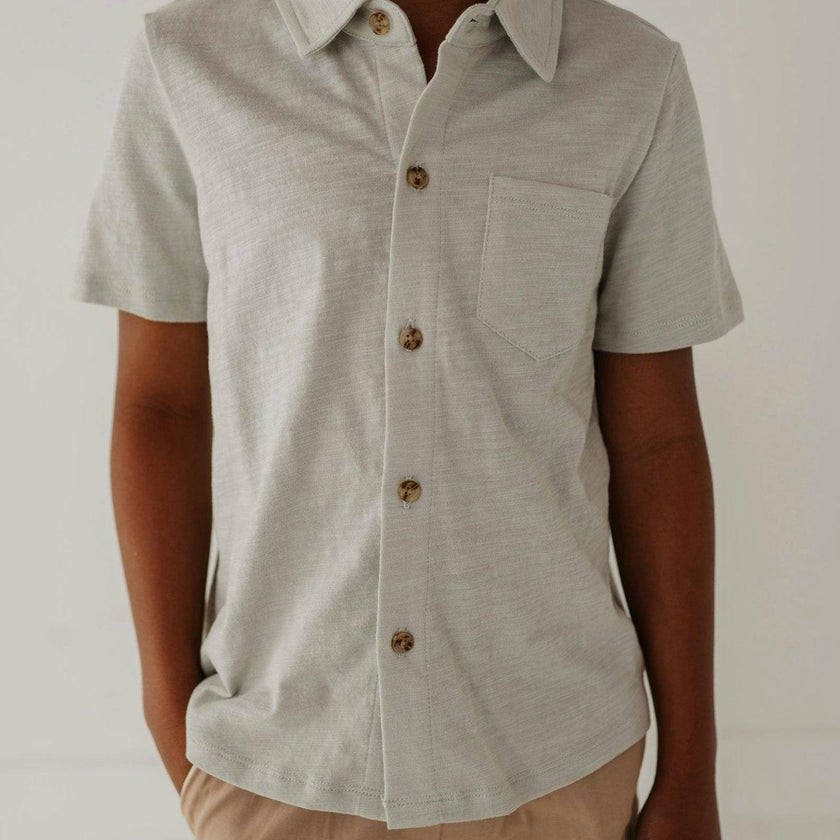 Boy's Collar Button Shirt Desert Sage