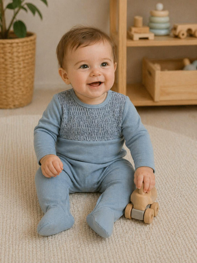 Boys Smocked Footie