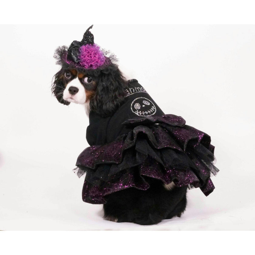 HALLOWEEN SMILEY FACE DRESS, Black