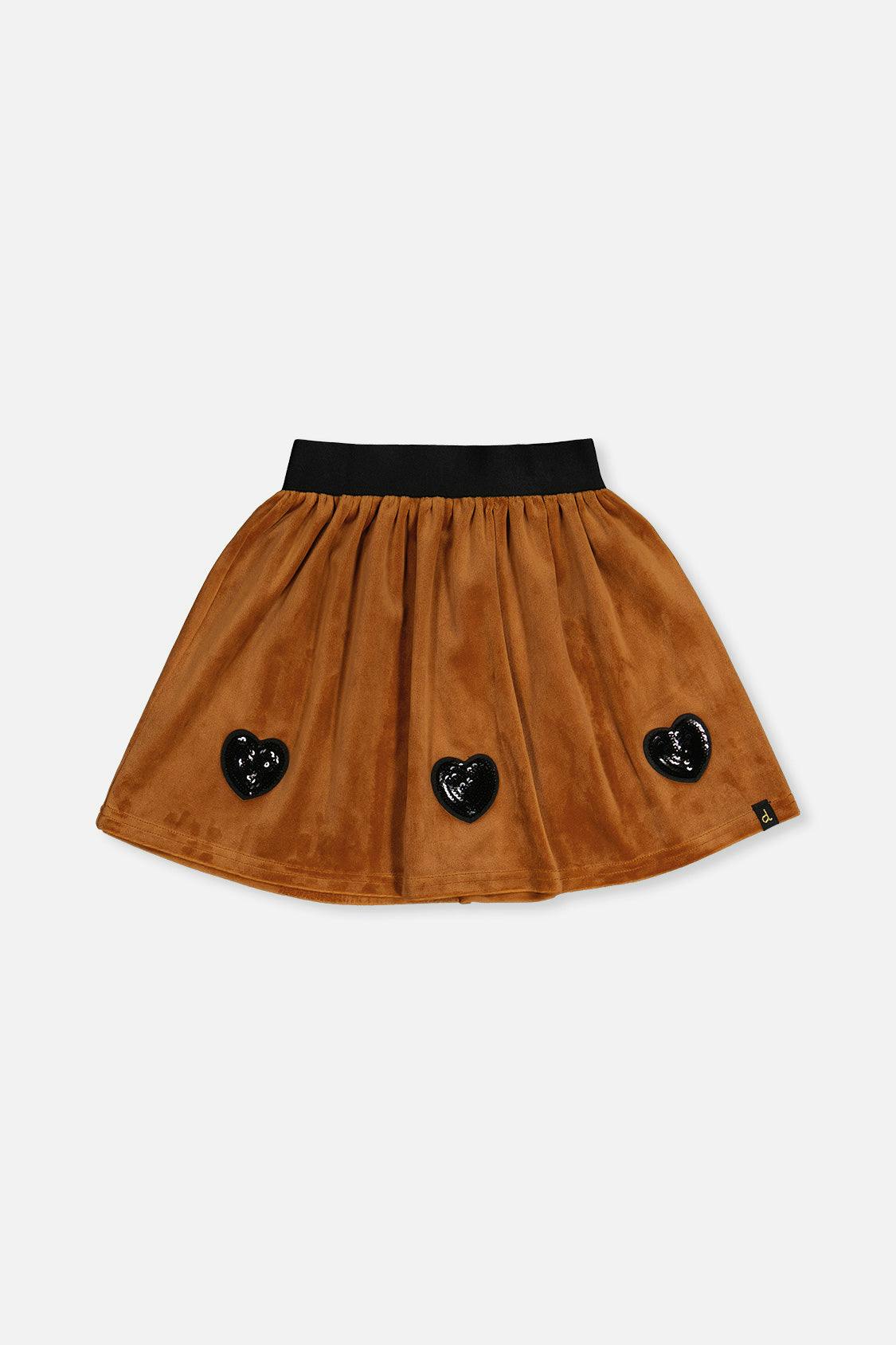 Velvet Skirt Brown