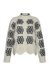 SIENNA SWEATER | IVORY + BLACK