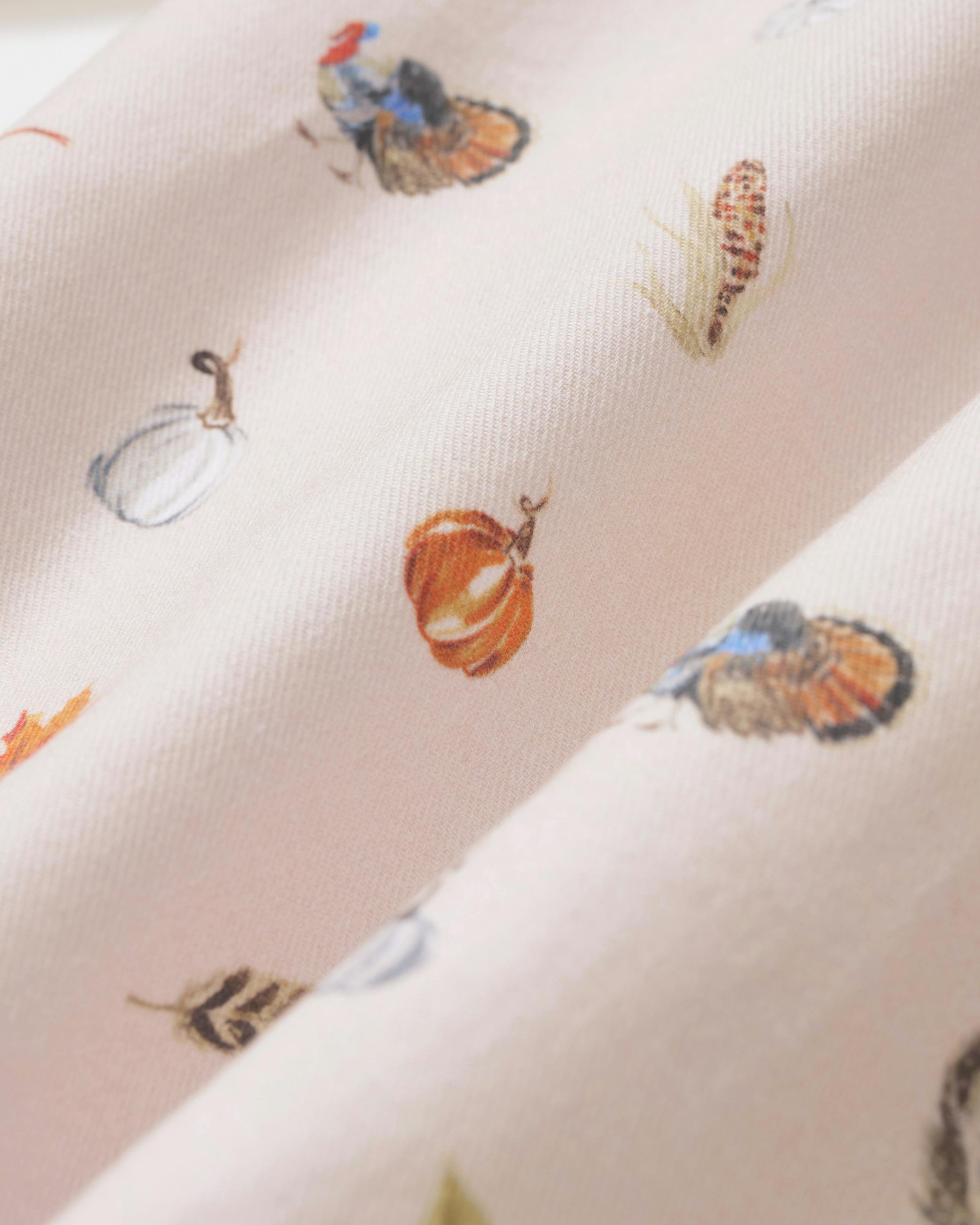 Men's Twill Pajama Set in Thanksgiving Traditions