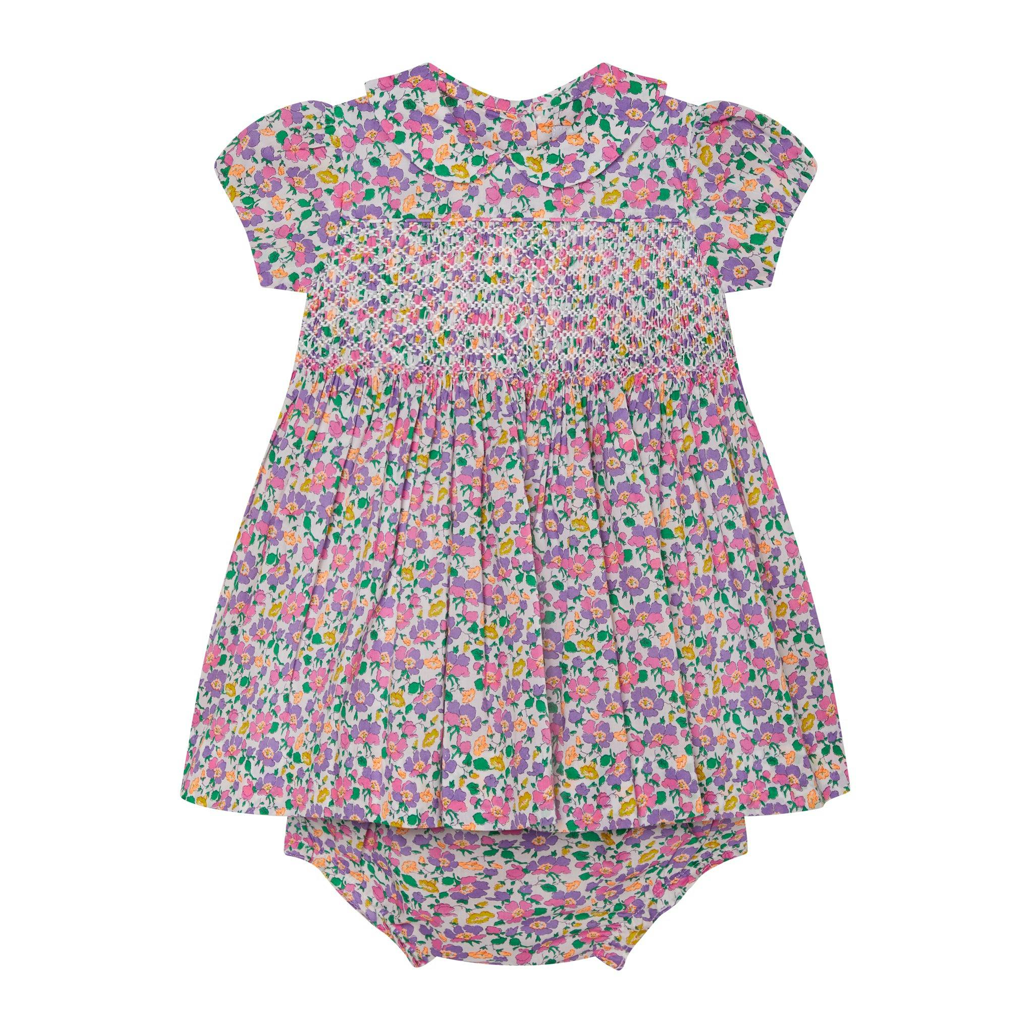Made With Liberty Fabric Smocked Baby Dress Fable