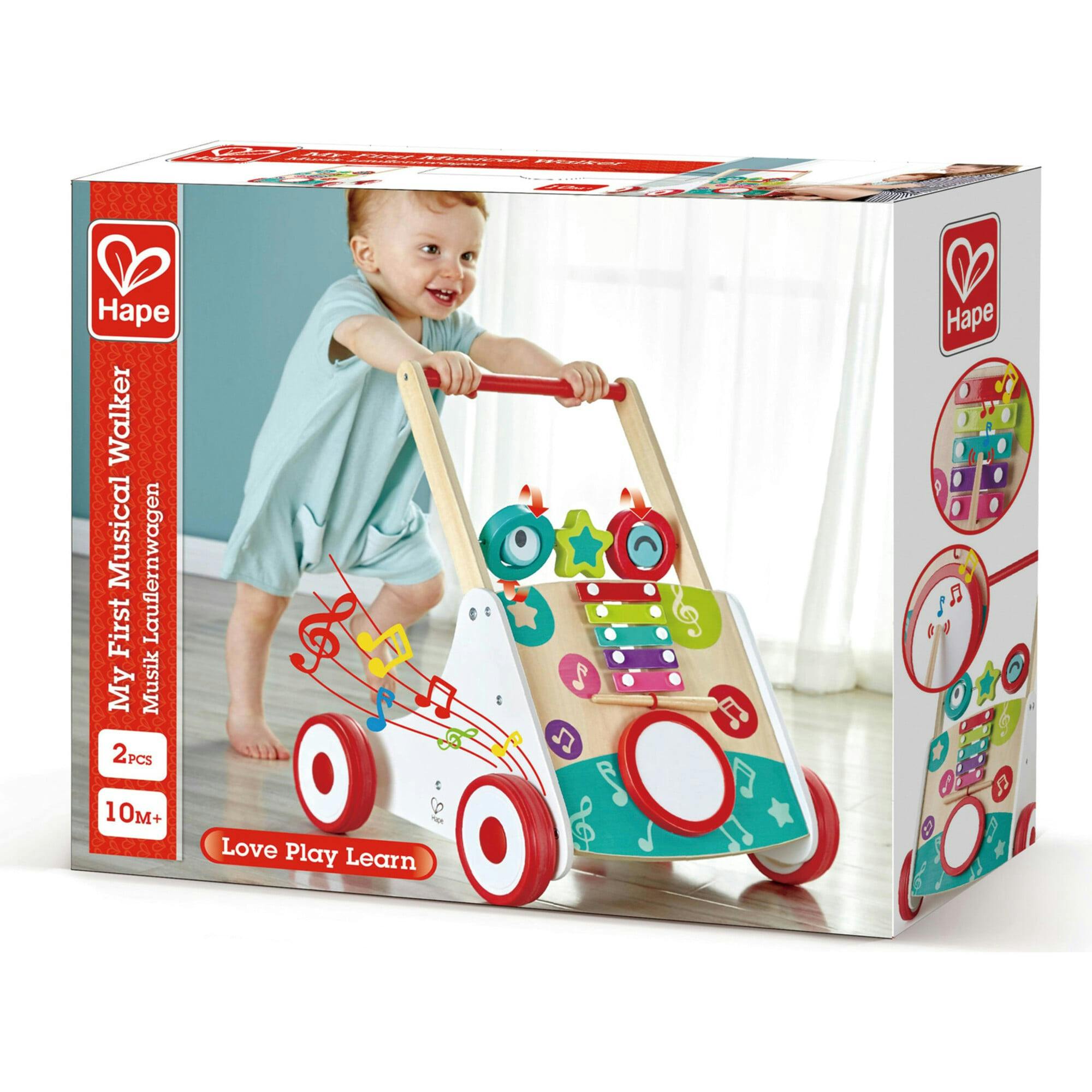 My First Musical Walker Wooden Push & Pull Learning Toy