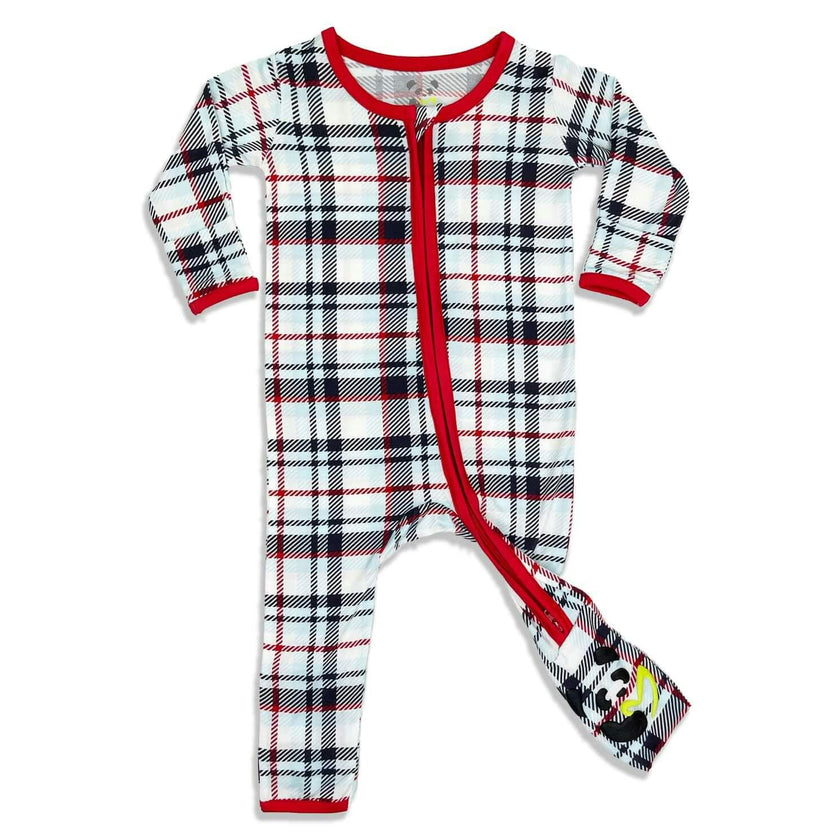 Original Holiday Plaid Bamboo Convertible Footie
