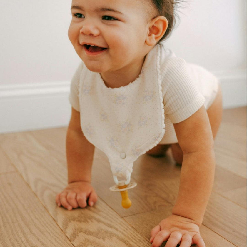 Soothe & Snap Pacifier Bib-Petite Meadow Dots