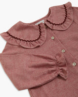 Gaya Blouse Burgundy Minicheck