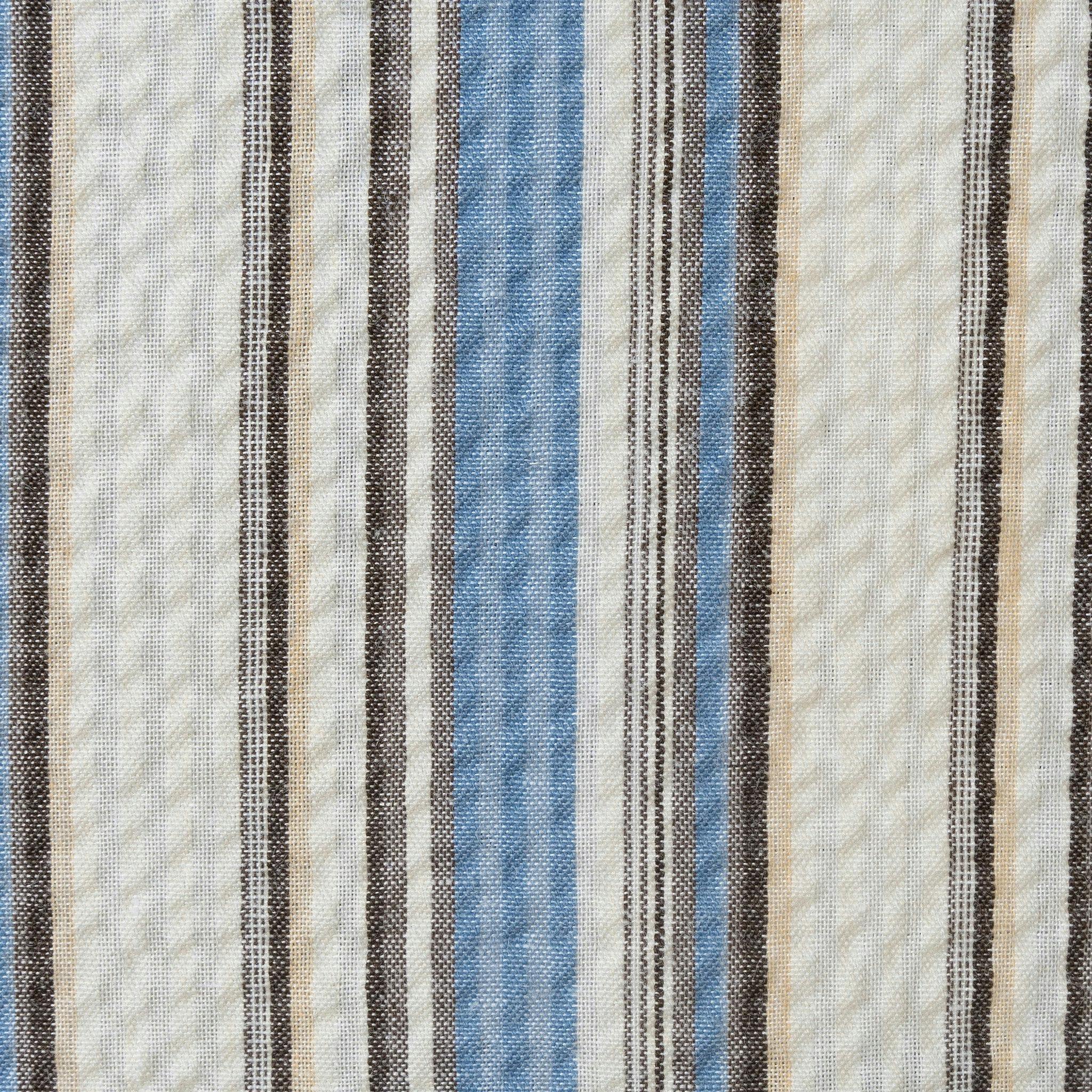 Big Kid Boys Puckered Stripes Buttondown | Blue Stripe