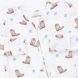 Mini Cowboy Boots - 2 Way Zipper Footie