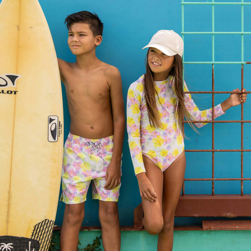 Aloha Vacay Recycled LS Surf Suit
