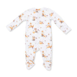 Woodland Animals with Pumpkins - 2 Way Zipper Footie