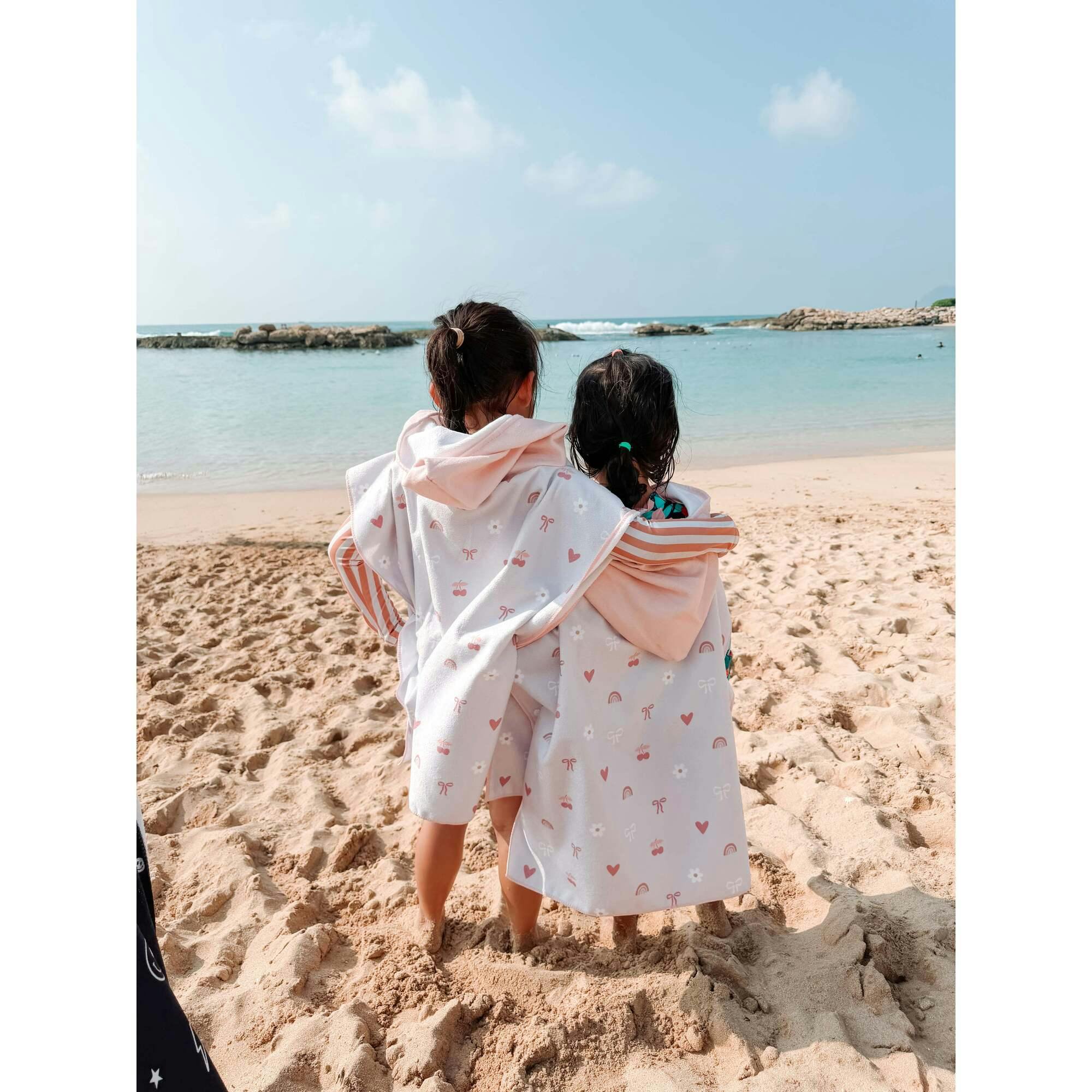 Kids Hooded Beach Poncho - Quick Dry Pool & Swim Towel